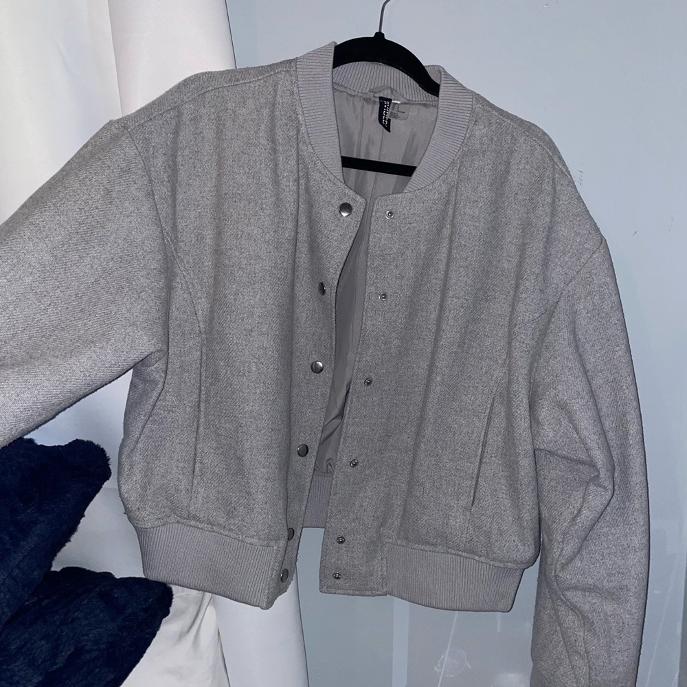 H&M Light Gray Women's Bomber Jacket